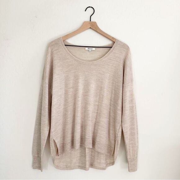 Madewell Southstar Merino Wool Pullover Beige Tan Top J4817 Size M - Picture 2 of 9